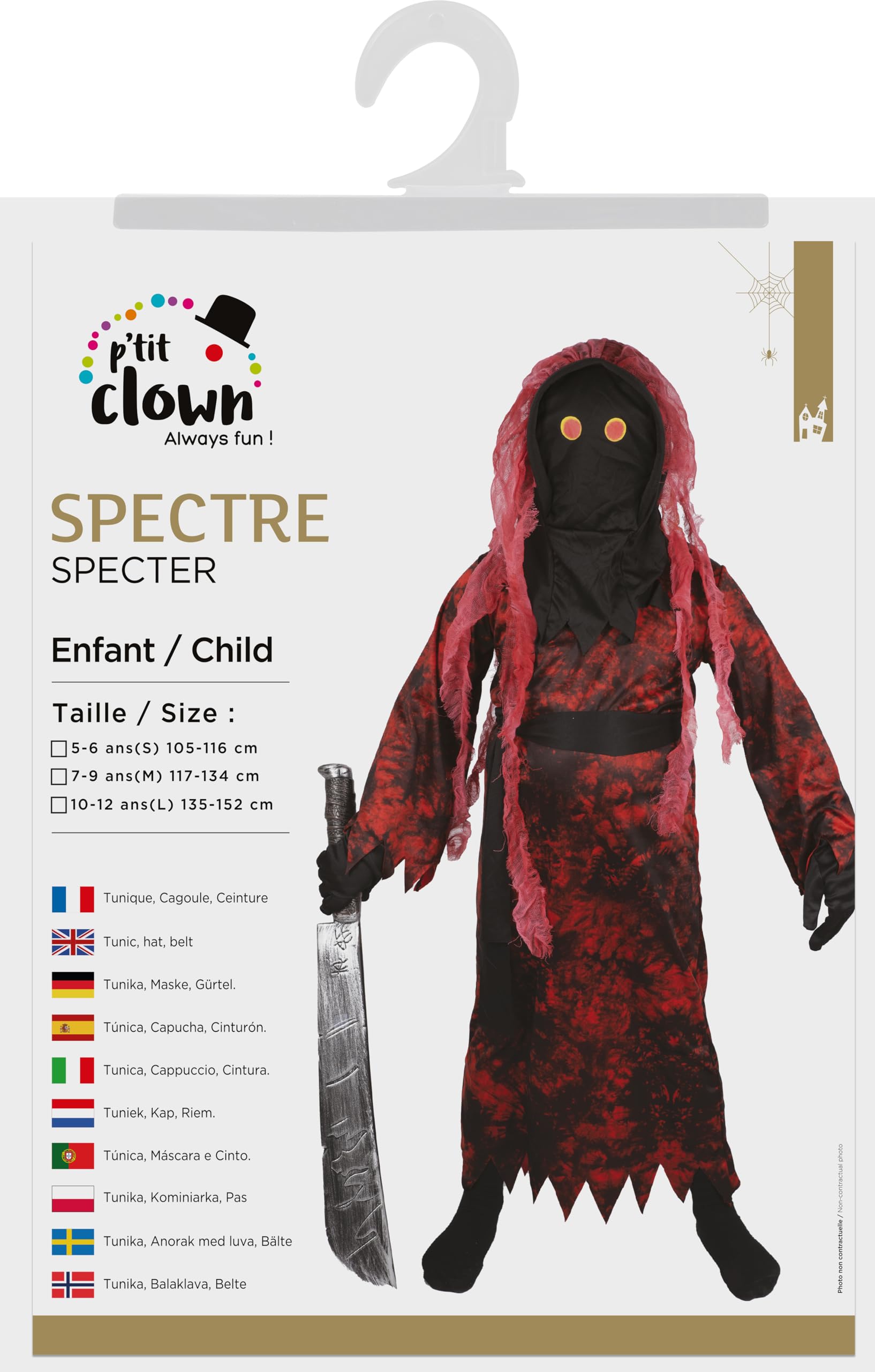 p-tit-clown-teufelskost-m-kinder-10-12-jahre-tunika-mit-sturmhaube image 5