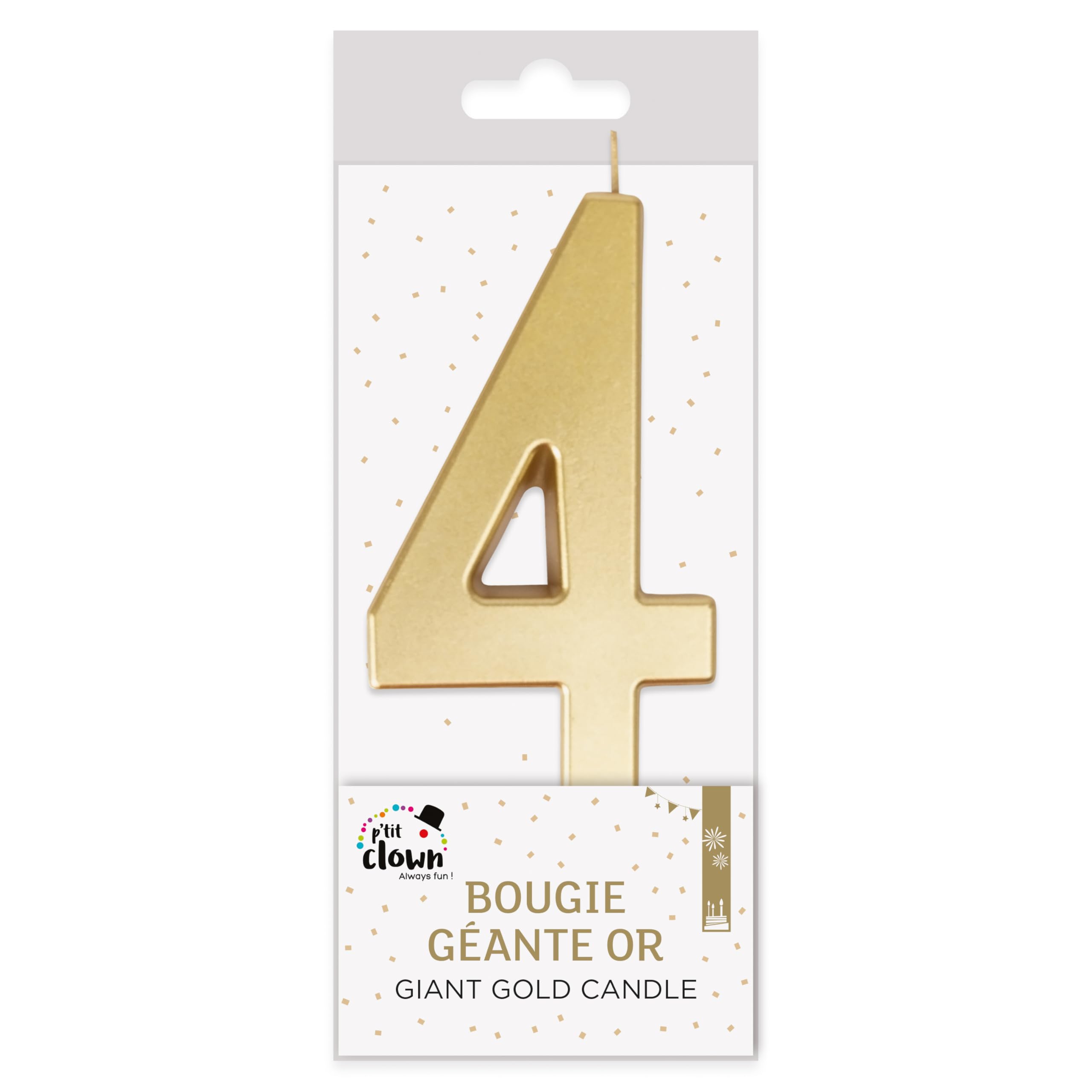 ptit-clown-23954-riesenkerze-gold-zahl-4-tortendeko image 4