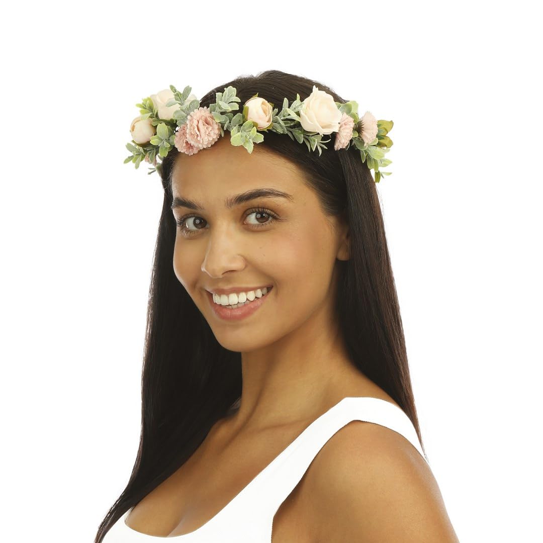 ptit-clown-23822-blumenkranz-rosa-haarkranz-f-r-karneval-festival image 2