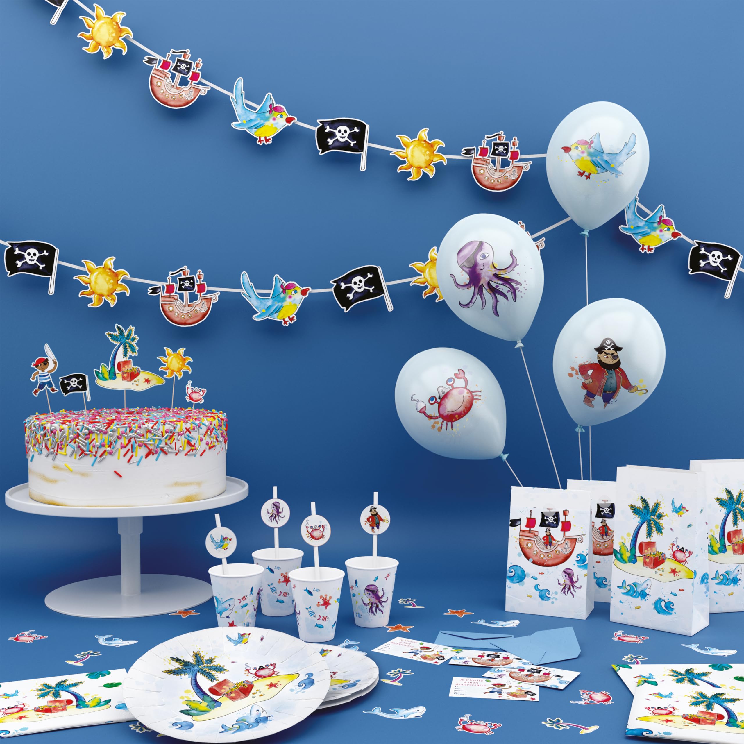 p-tit-clown-re22466-luftballons-piraten-30-cm-8-st-ck image 2