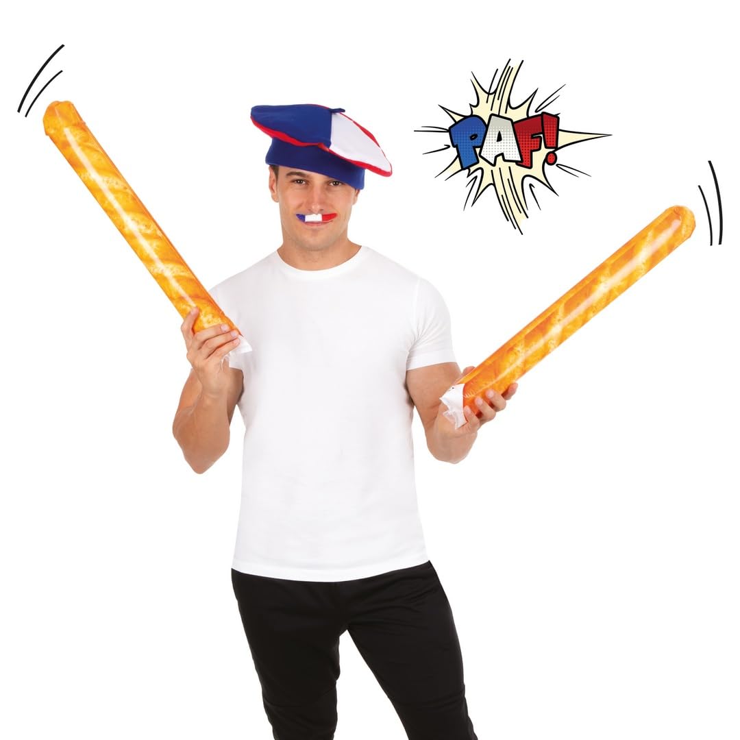 ptit-clown-aufblasbarer-klappdeckel-frankreich-fans-kunststoff-2-st-ck image 1