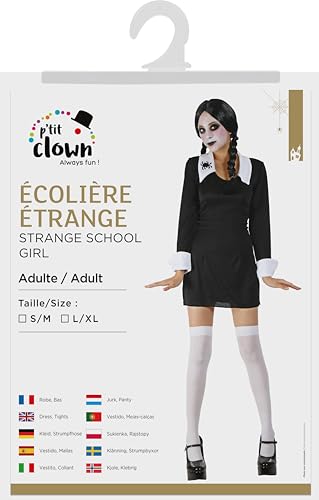 p-tit-clown-mittwoch-schulm-dchen-kost-m-damen-s-m-mit-kleid-und-str-mpfen image 7