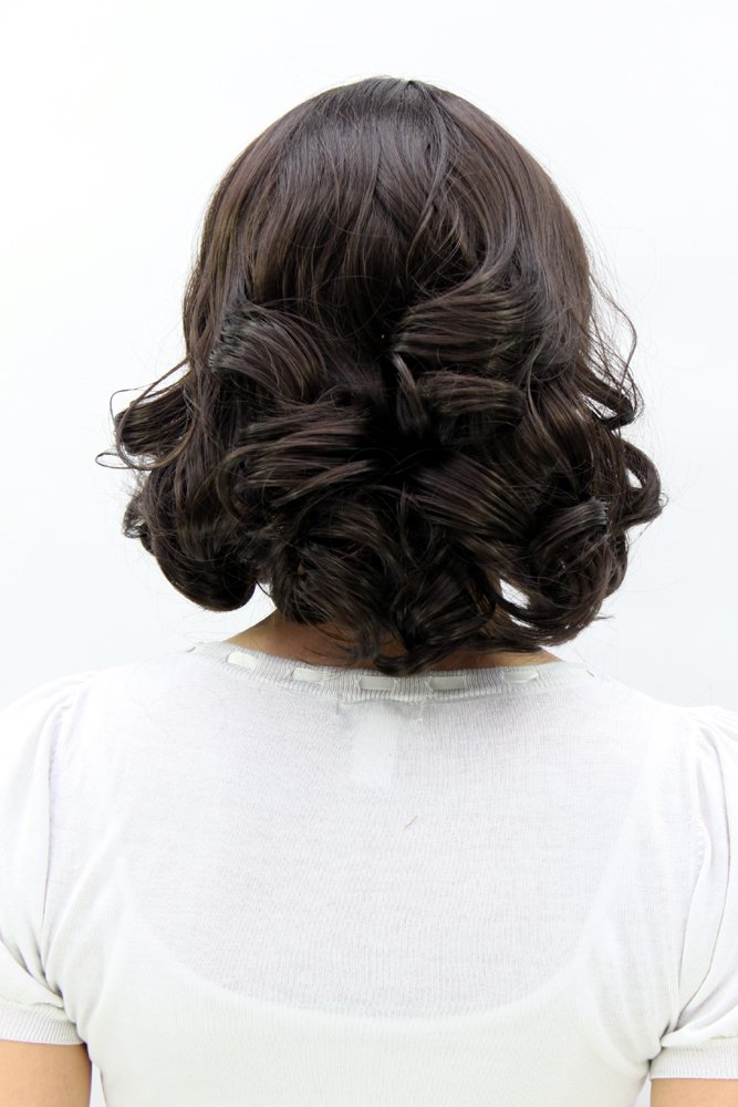 wig-me-up-a31-4-per-cke-kurz-locken-dunkelbraun-30-cm image 4