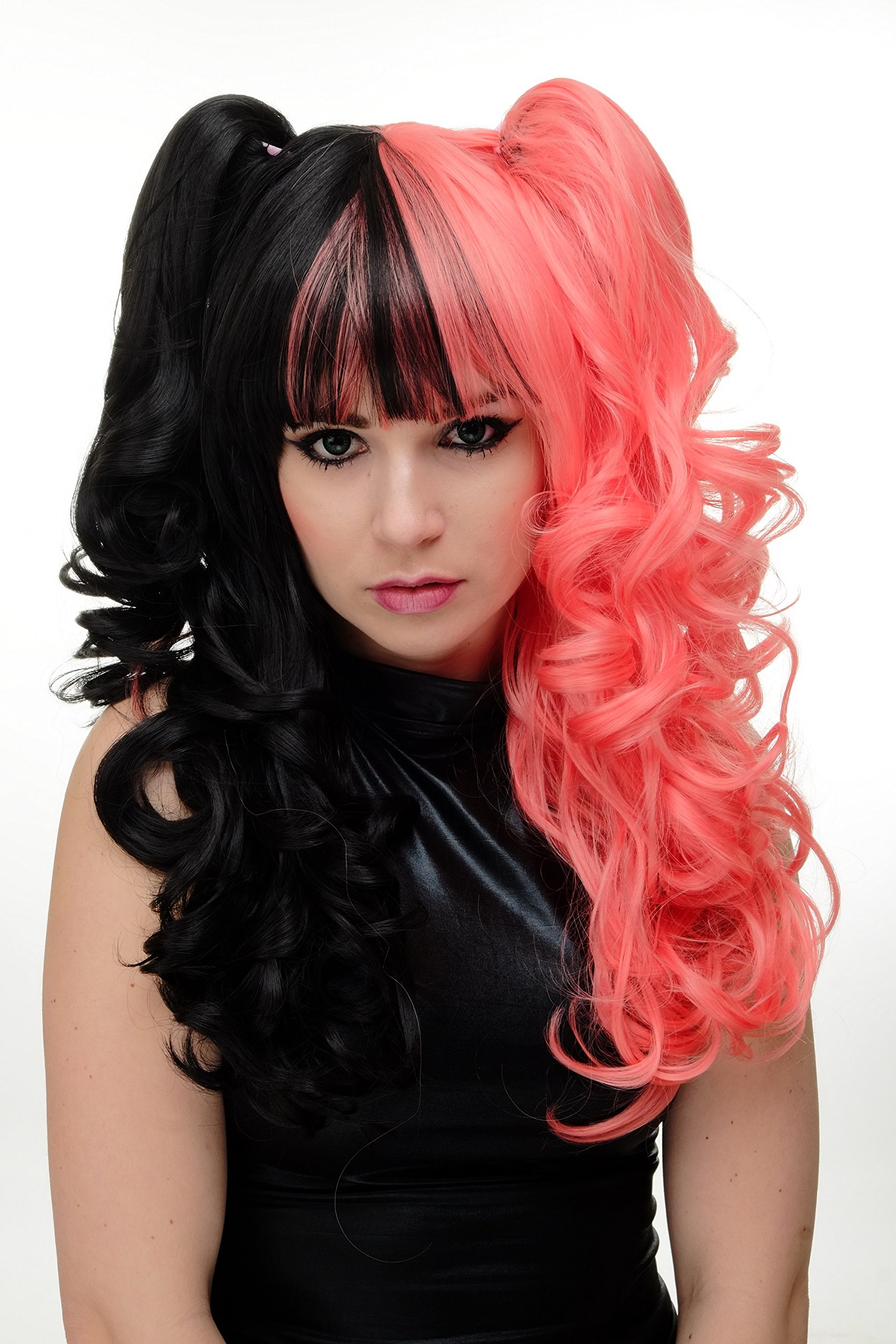 wig-me-up-yzf-7080h-a-two-faced-per-cke-halb-schwarz-pink-lang-lockig image 2
