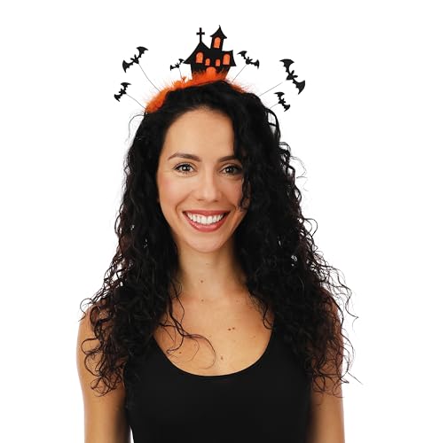 ptit-clown-23519-haarreif-spukhaus-orange-schwarz-halloween-accessoire image 4