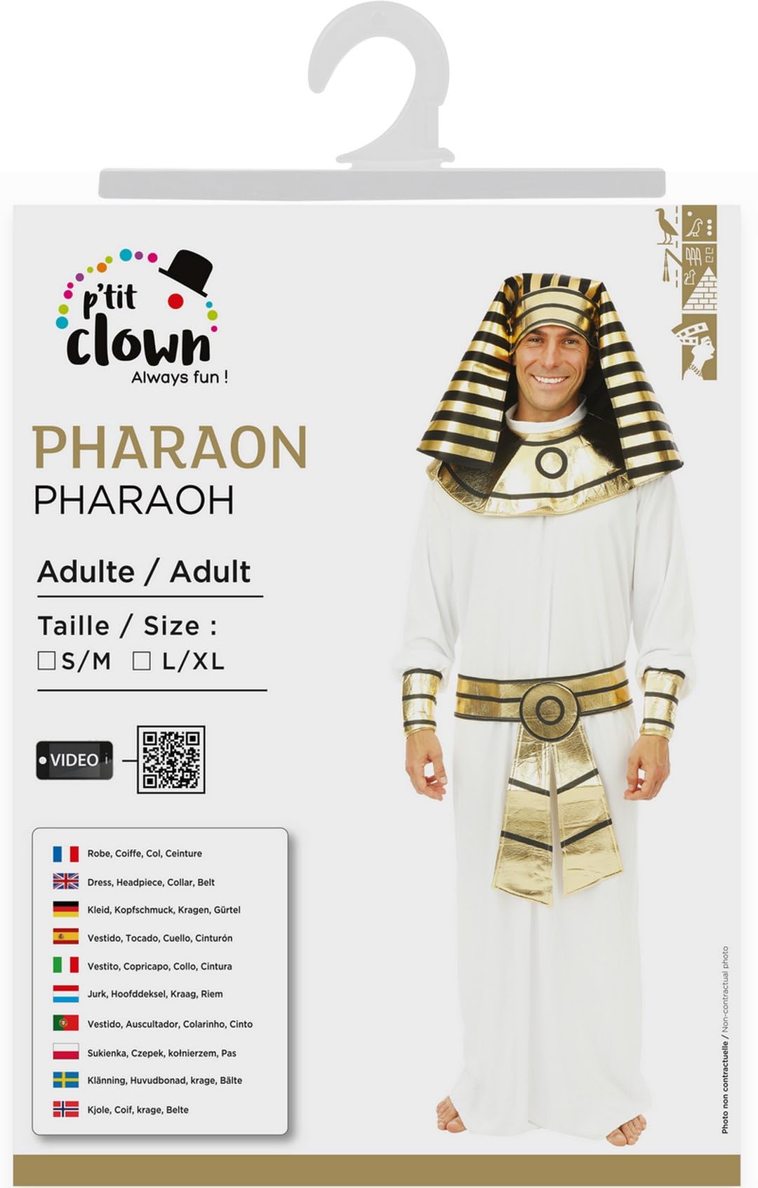 p-tit-clown-gyptisches-pharao-kost-m-herren-wei image 6