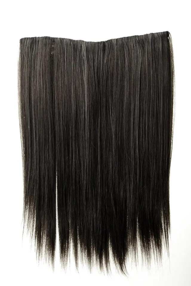 wig-me-up-l30173-44-clip-in-haarteil-extension-glatt-45-cm-dunkelbraun-grau-mix image 1