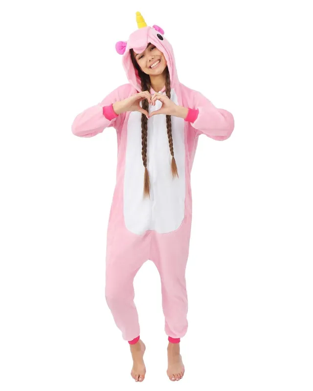 ptit-clown-kigurumi-einhorn-rosa-einteiler-kost-m-f-r-erwachsene image 1
