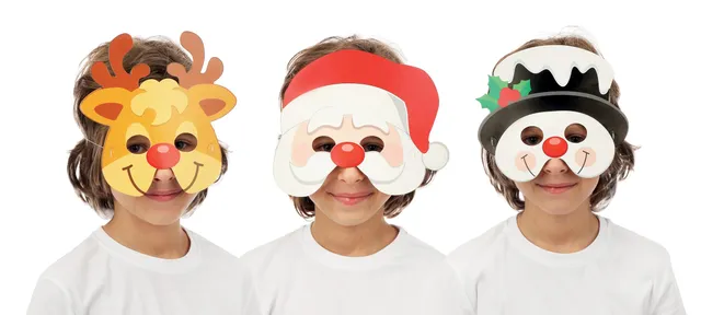 ptit-clown-23670-weihnachtsmaske-wolf-kinder-3-st-ck image 1