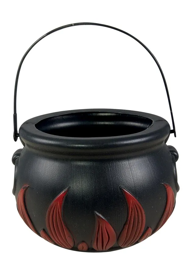 ptit-clown-14206-hexenkessel-mit-flammeneffekt-17-cm-schwarz-kunststoff image 1