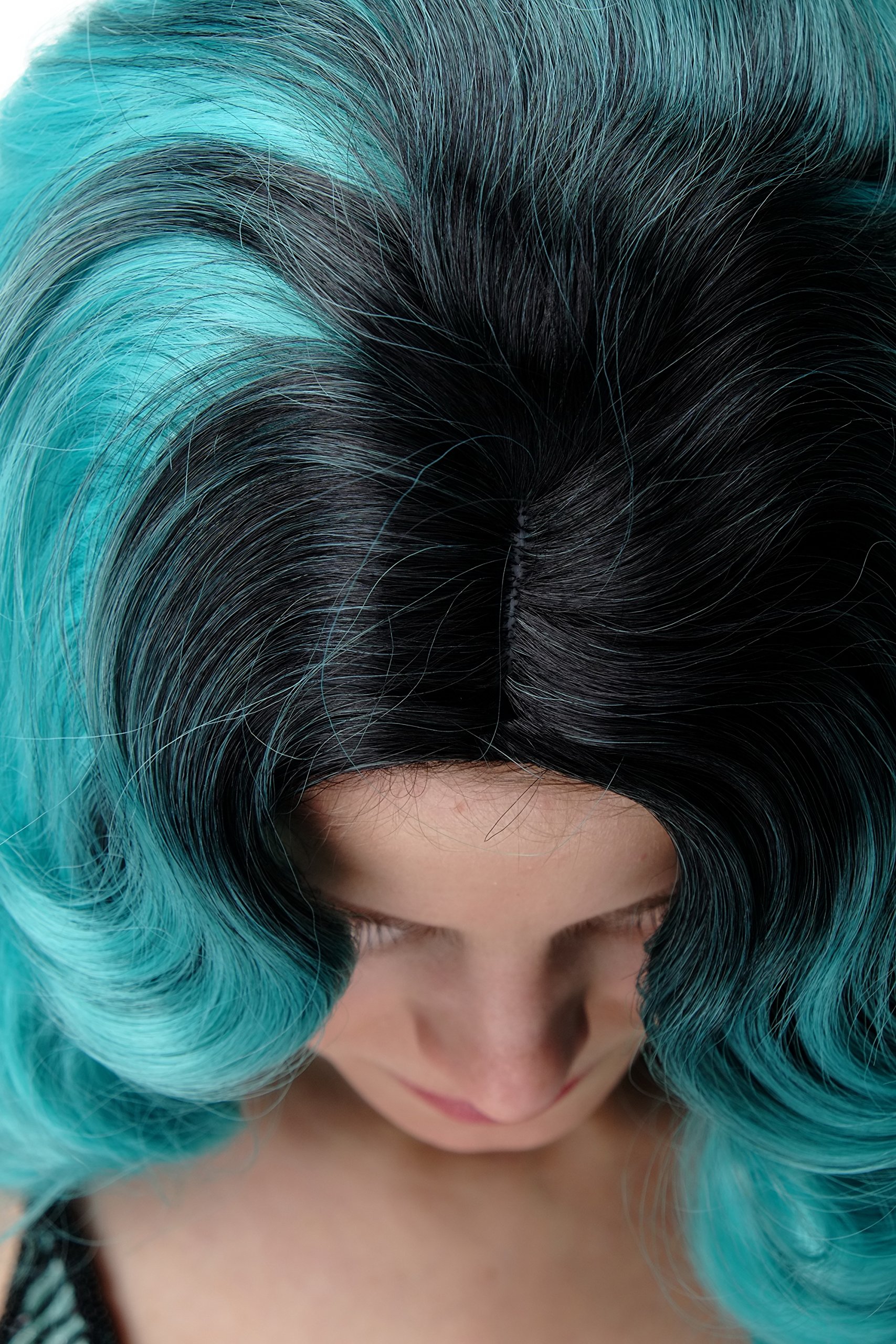 wig-me-up-gfw1860-damenper-cke-hollywood-ombre-schwarz-t-rkis-lang image 5
