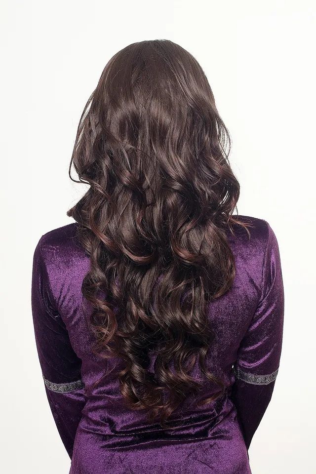 wig-me-up-h9307-2t33-halbper-cke-haarverl-ngerung-braun-mix-60-cm image 1