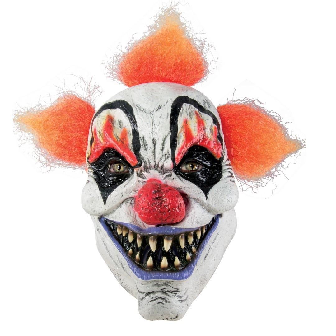 ptit-clown-killer-clown-halbmaske-latex-erwachsene-schwarz-orange image 1