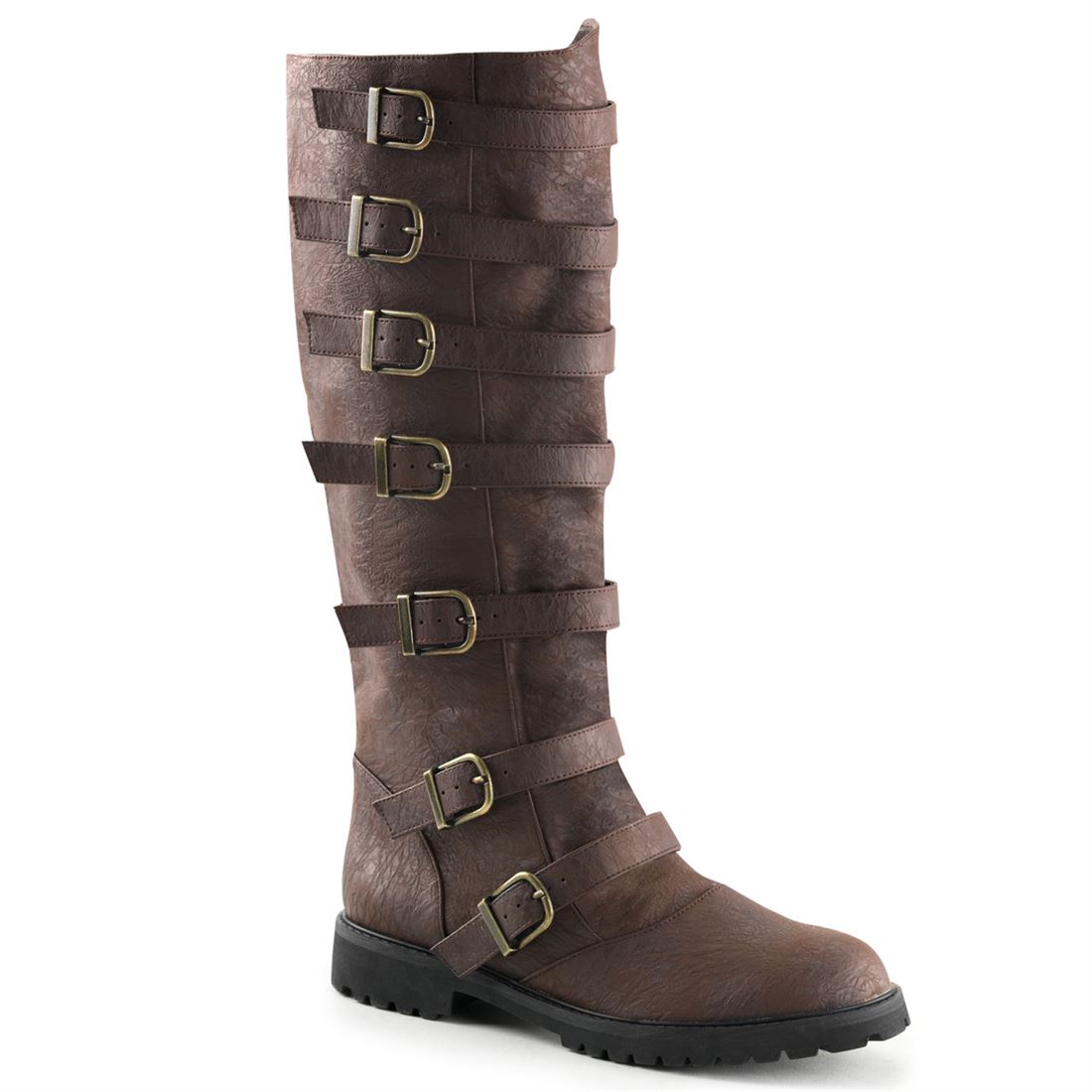 funtasma-gotham-110-herren-kniehoher-stiefel-mit-schnallenriemen-schwarz-kunstle image 1