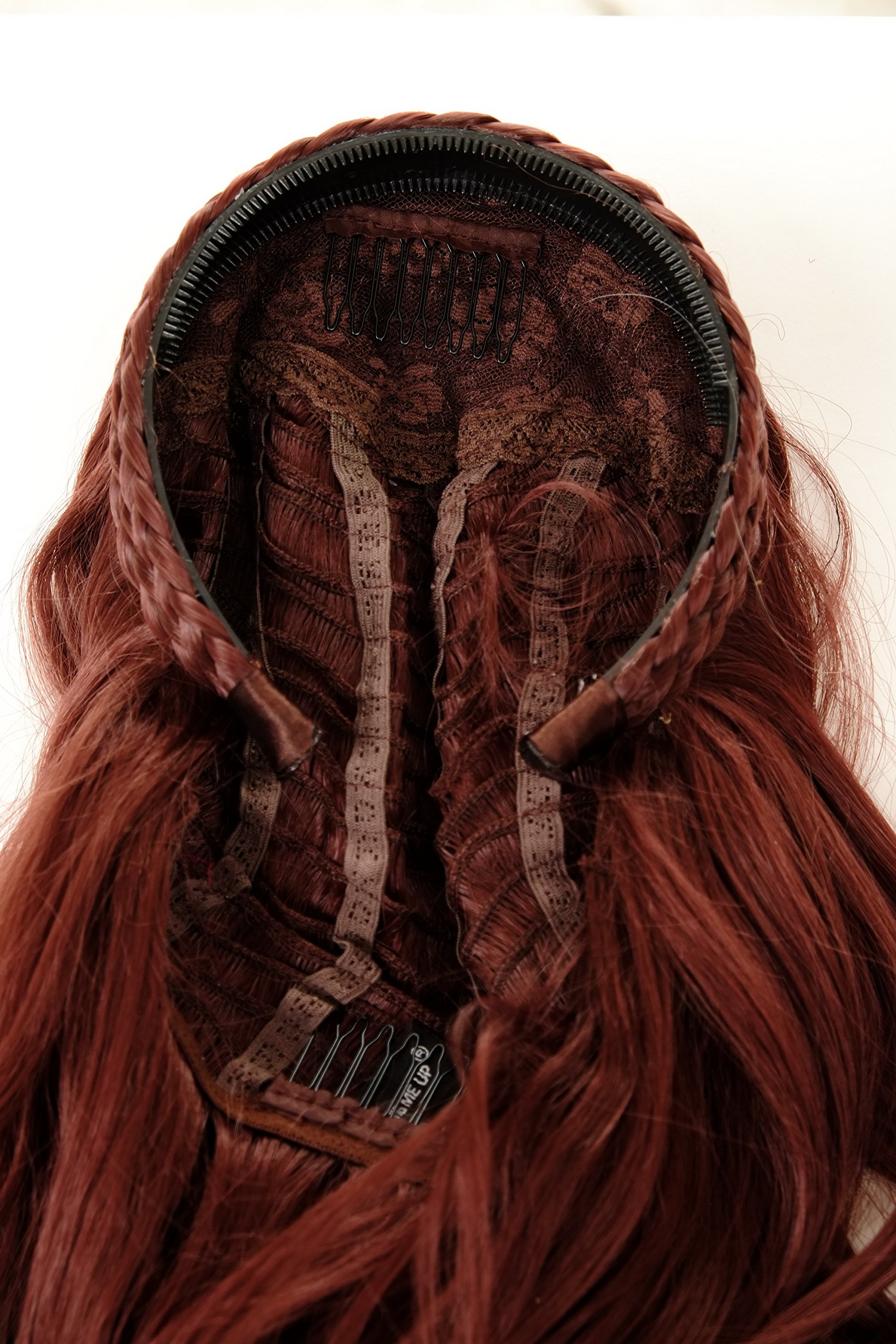 wig-me-up-90607-35-halbper-cke-rostbraun-60-cm-wetlook-mit-flecht-haarreif image 4