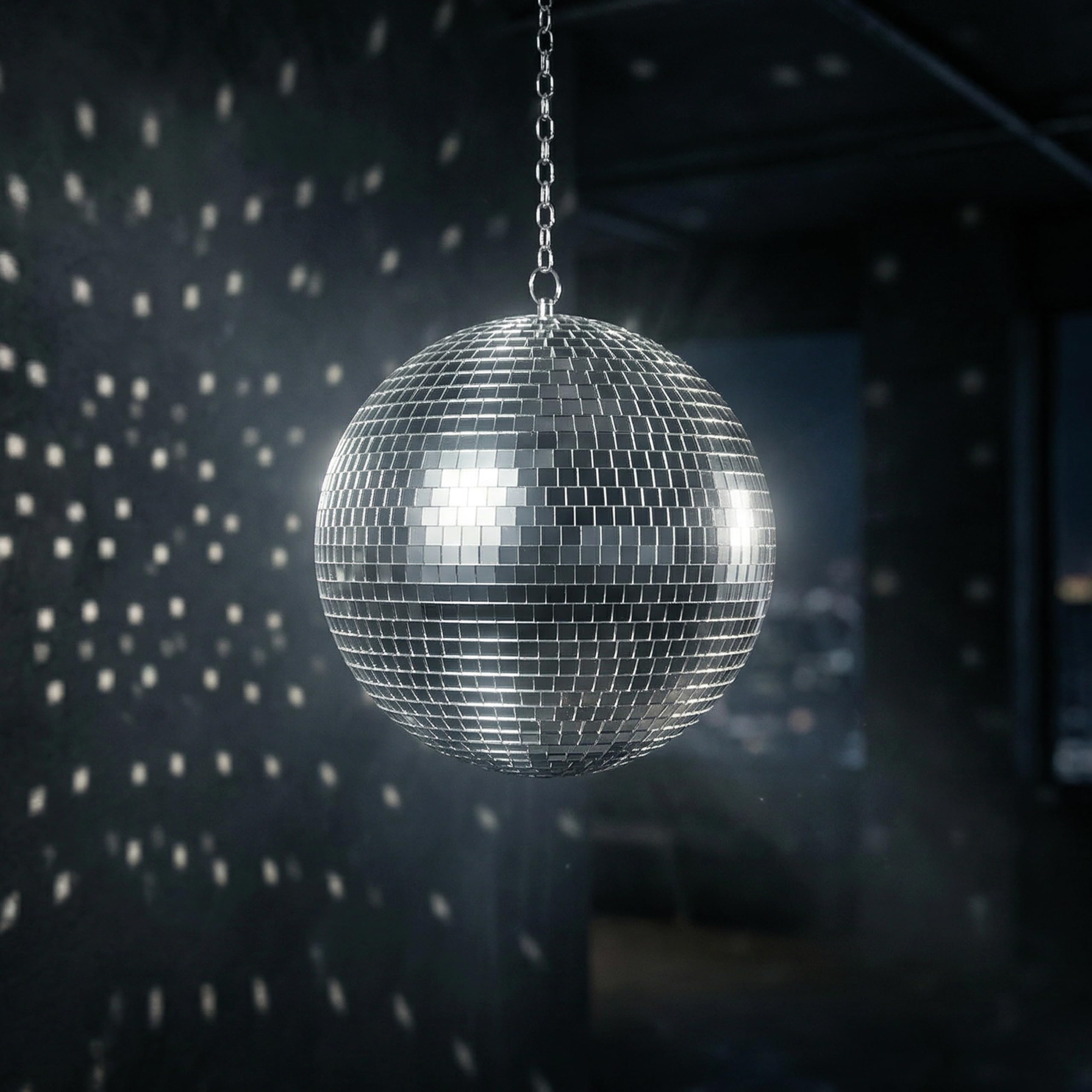 ptit-clown-spiegelkugel-disco-dekoration-silber-30-cm image 2