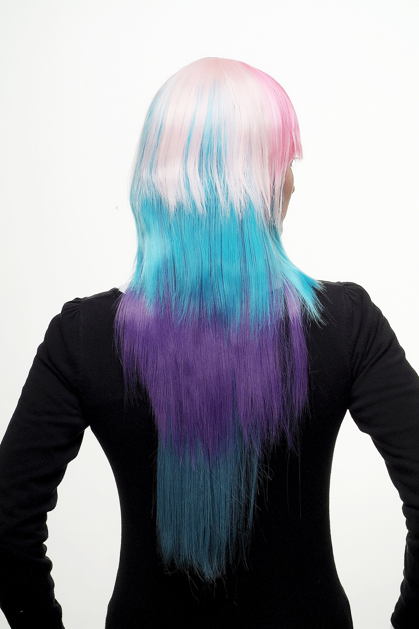 wig-me-up-h9014-damenper-cke-lang-bunt-neon-pink-blau-wei-glatt-mit-pony image 3