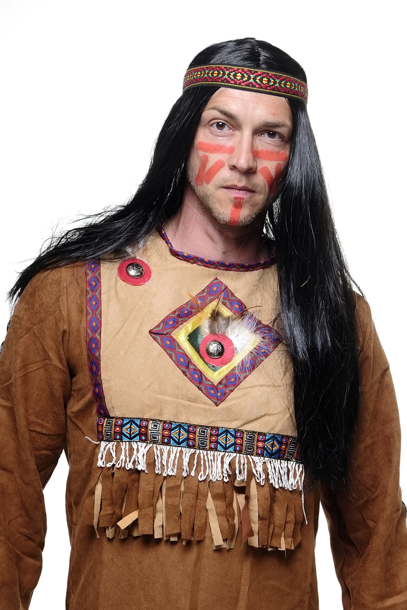 wig-me-up-lm3049-p103-indianer-per-cke-schwarz-60-cm image 2