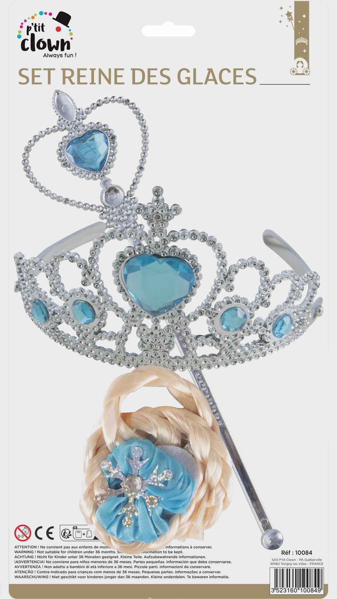 ptit-clown-queen-of-eis-set-diadem-zauberstab-zopf image 2