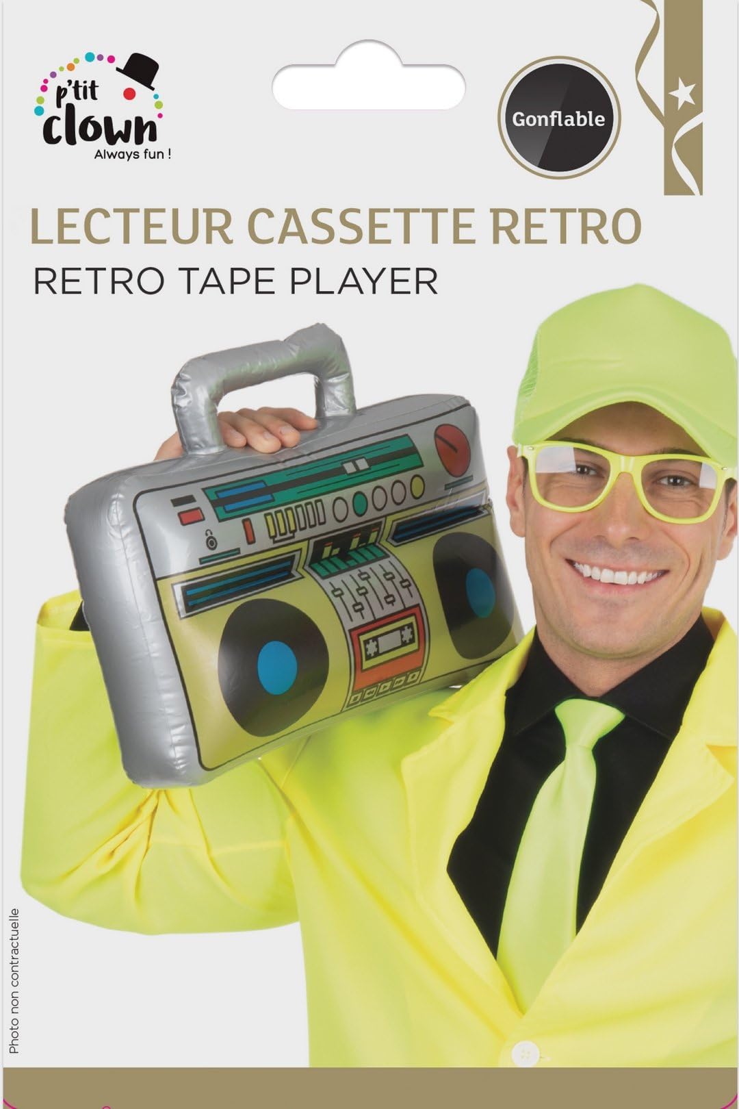 p-tit-clown-22681-aufblasbarer-kassettenspieler-boombox-grau image 5