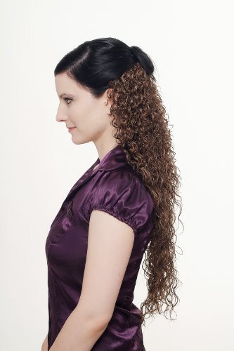 wig-me-up-h9311-10-halbper-cke-clip-in-extension-stark-gelockt-braun-60-cm image 7