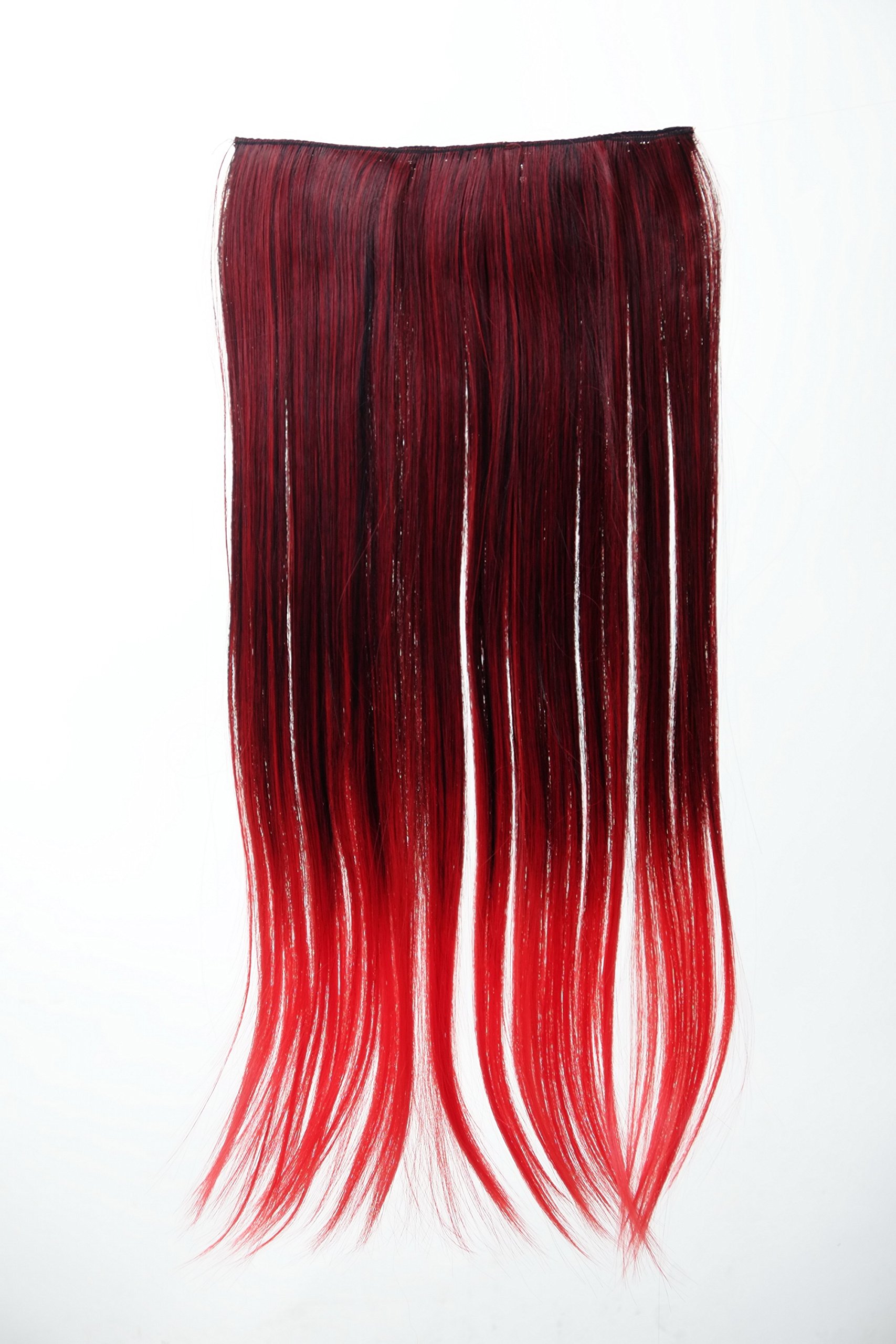 wig-me-up-yzf-3179p-clip-in-extension-ombre-schwarz-rot-60-cm image 1