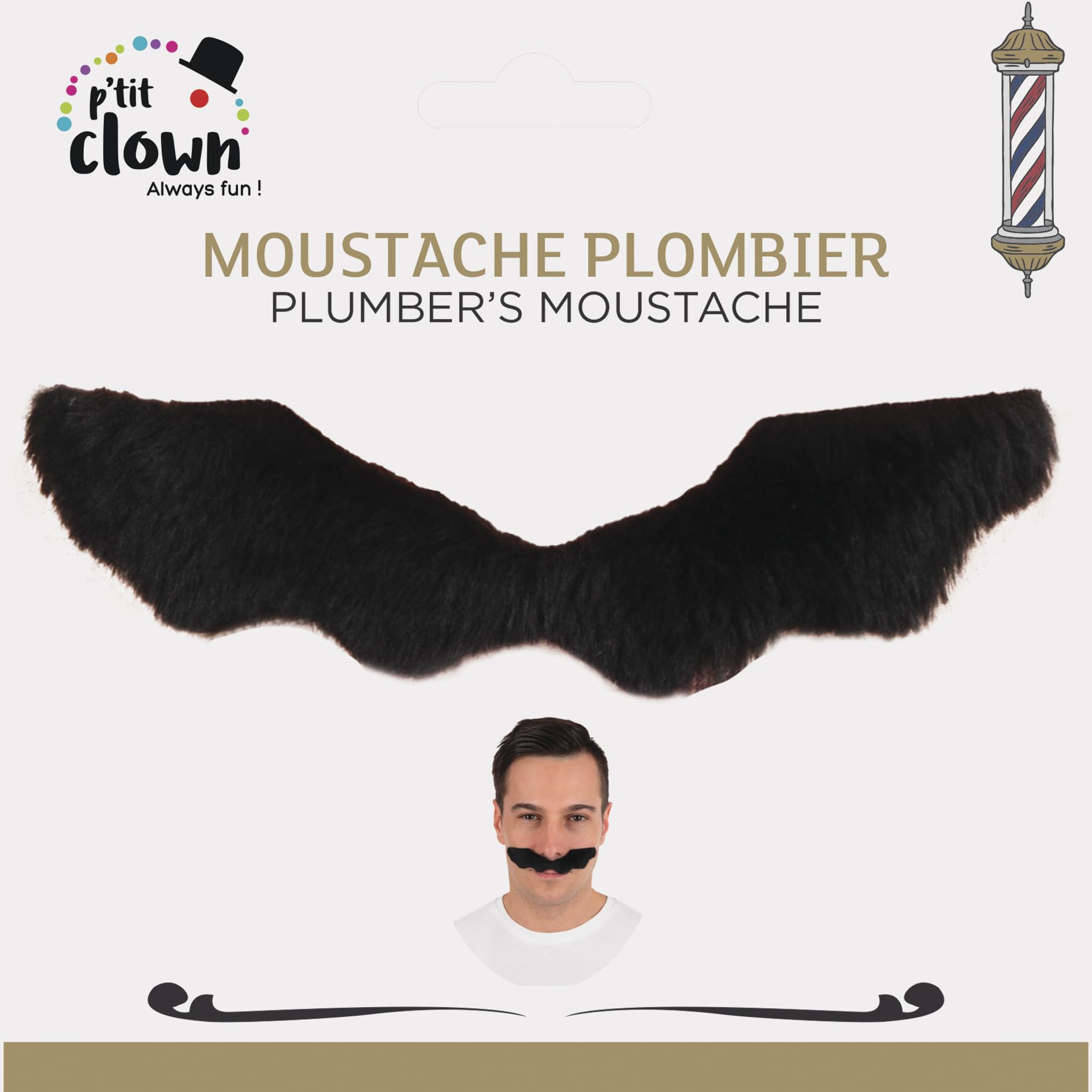 ptit-clown-55010-klempner-schnurrbart-schwarz image 5