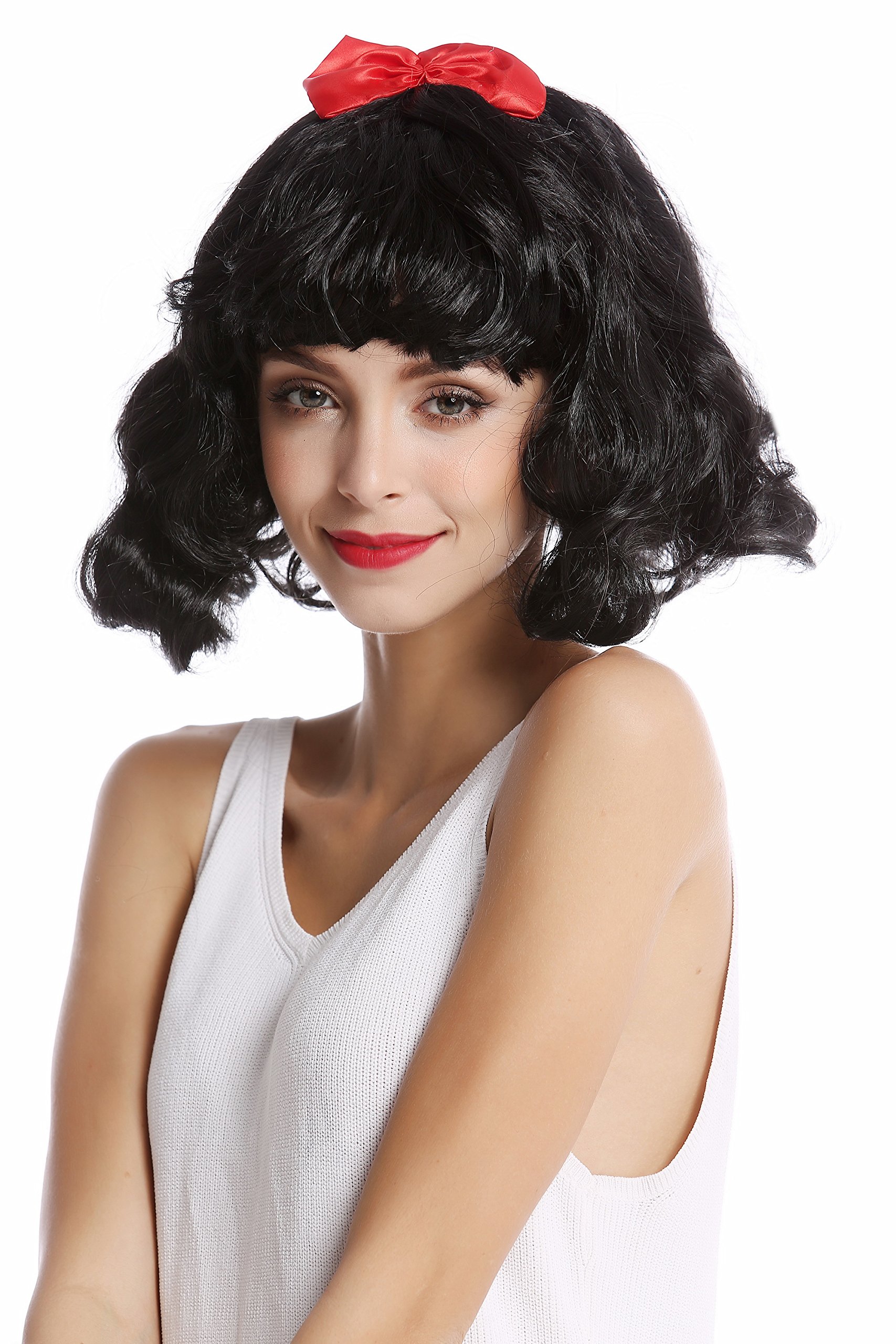 wig-me-up-90866-za103-damenper-cke-halblang-schwarz-wellig-mit-pony-und-roter-sc image 2