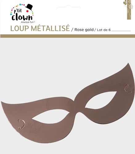 p-tit-clown-re33182-augenmasken-set-6-st-ck-metallic-ros-gold-libelle image 5