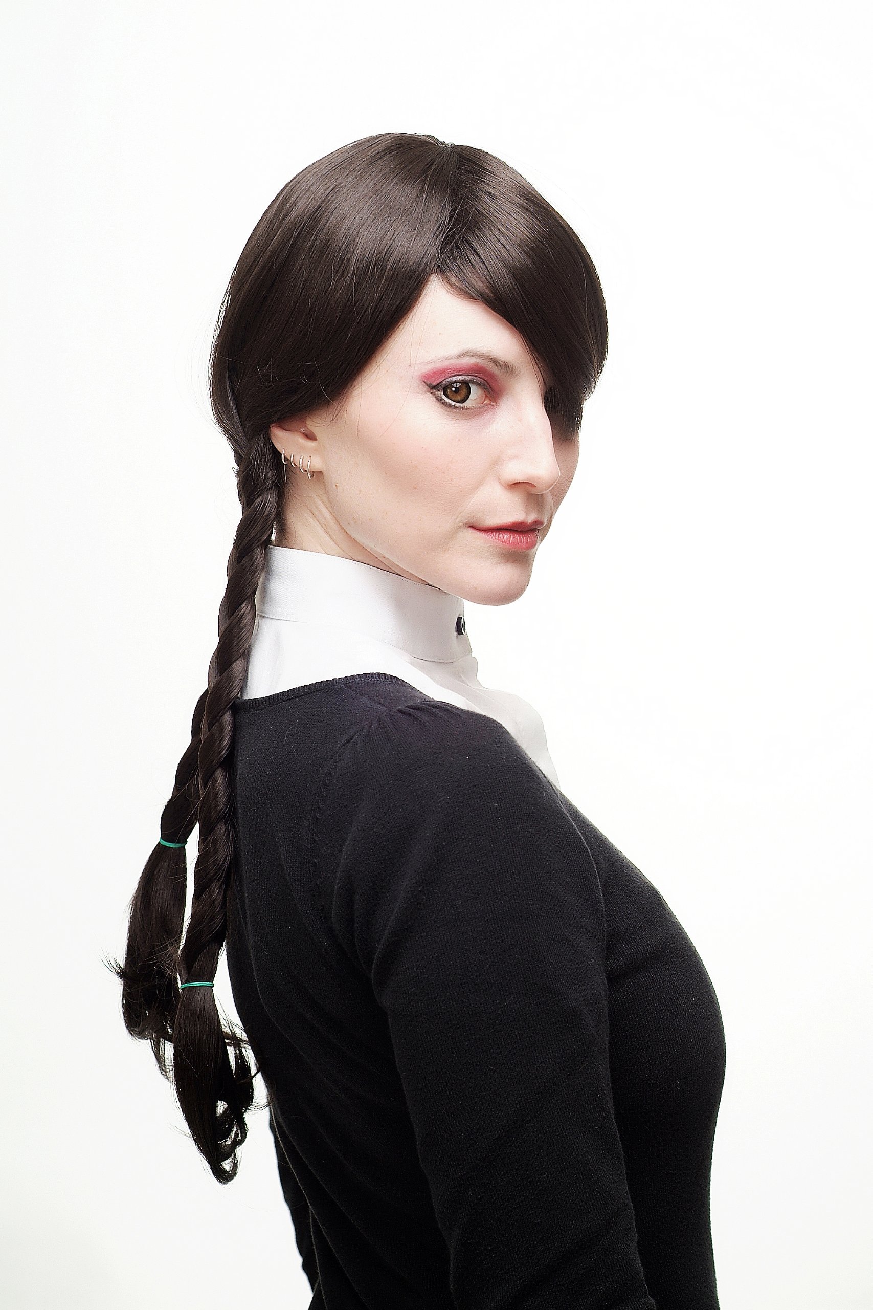 wig-me-up-3446-4-per-cke-dunkelbraun-mit-geflochtenen-z-pfen-60-cm image 2