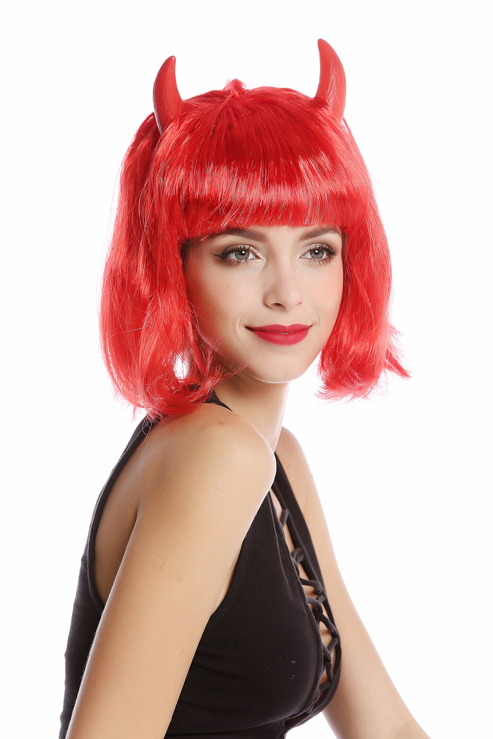 wig-me-up-91421-za13-damenper-cke-karneval-halloween-teufelin-roter-bob-kurz-mit image 4