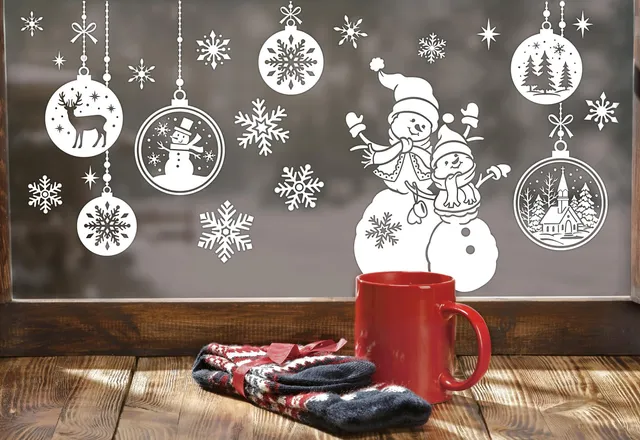 p-tit-clown-re22886-weihnachtsaufkleber-wei-schneemann-kirche image 1