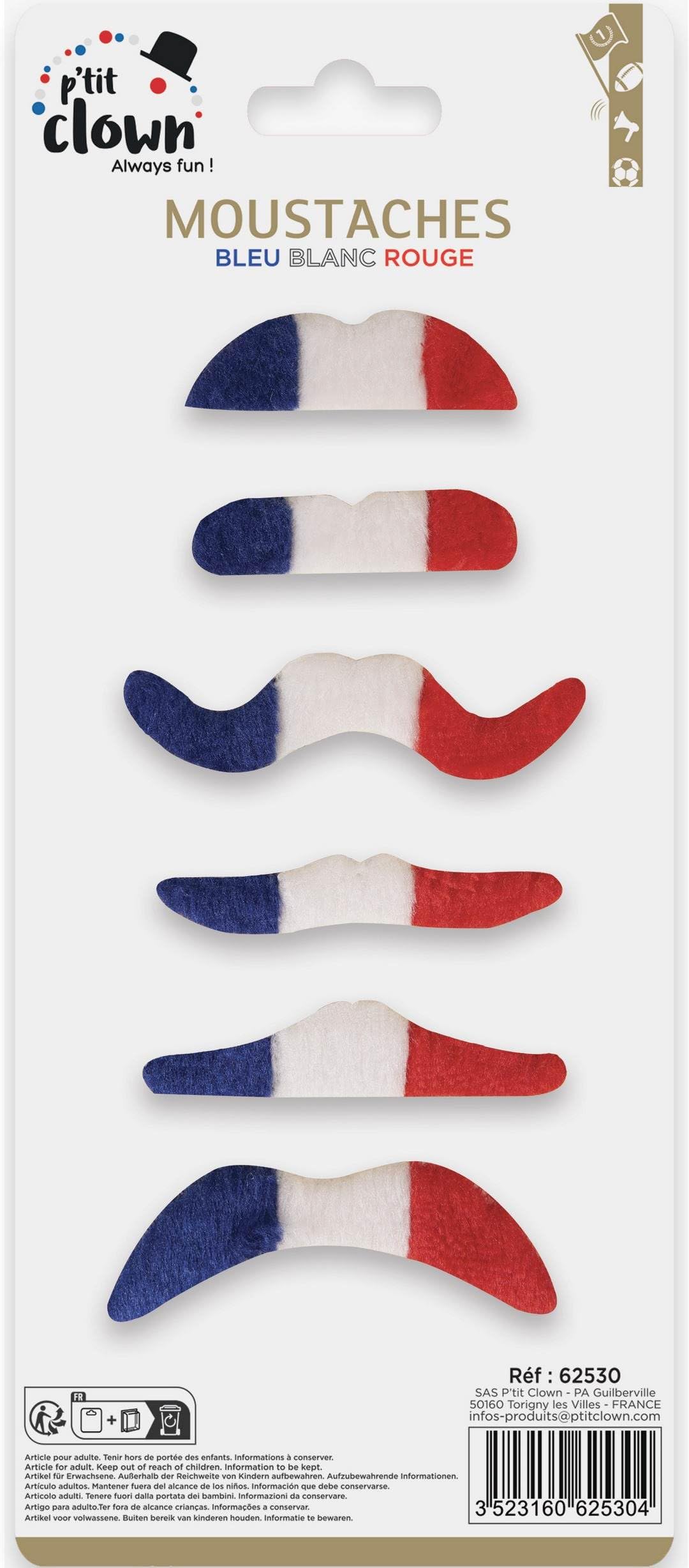 ptit-clown-fliegen-blau-wei-rot-6-st-ck-fan-set image 4