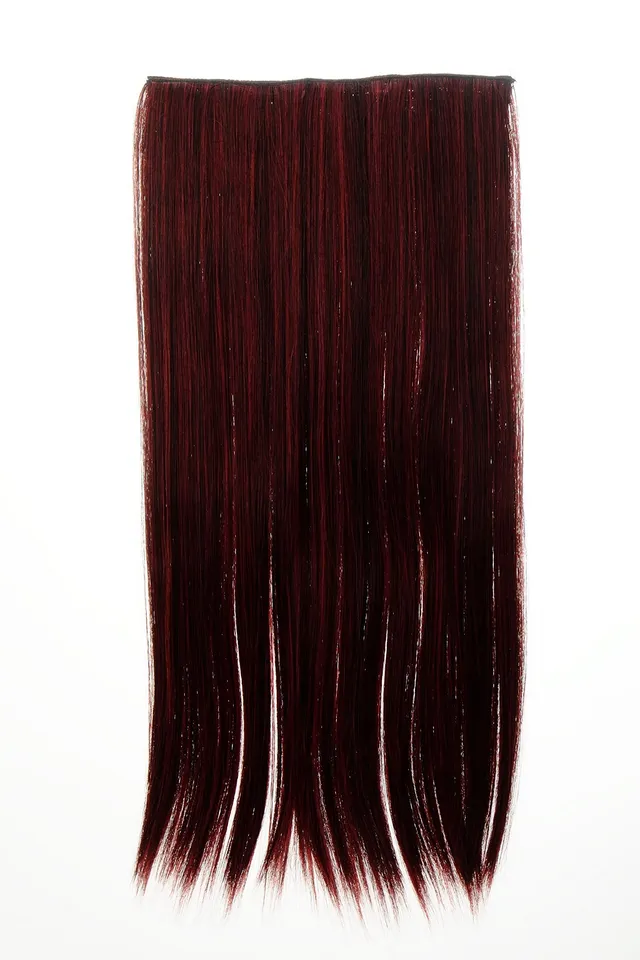 wig-me-up-yzf-3179-1-113-haarteil-extension-60cm-schwarz-feuerrot-glatt image 1