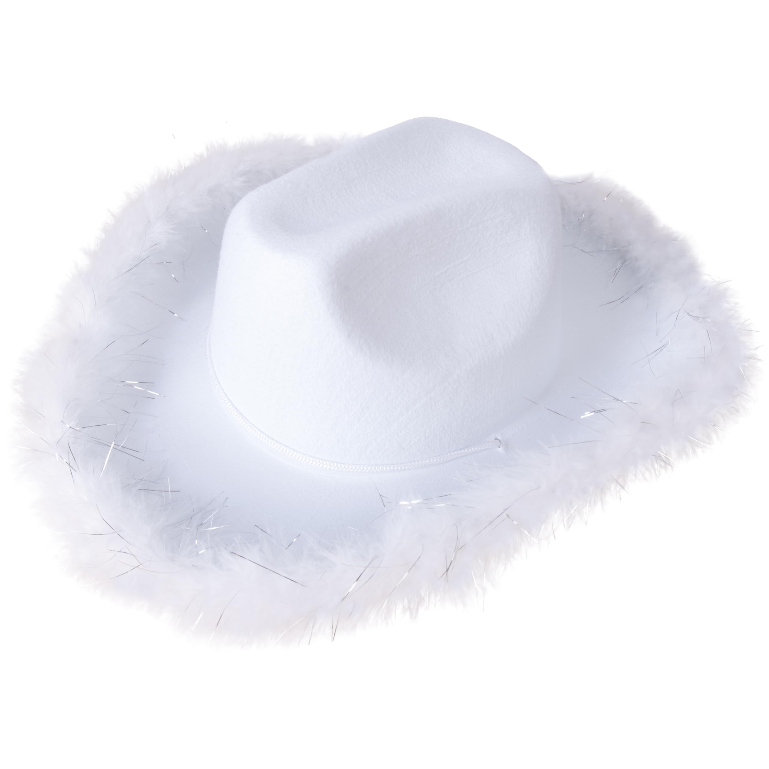 p-tit-clown-21302-cowgirl-filzhut-damen-wei-mit-federn-und-glimmer image 3