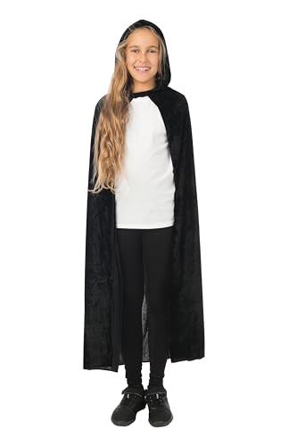 p-tit-clown-kinder-cape-samt-mit-kapuze-schwarz-100-cm image 7