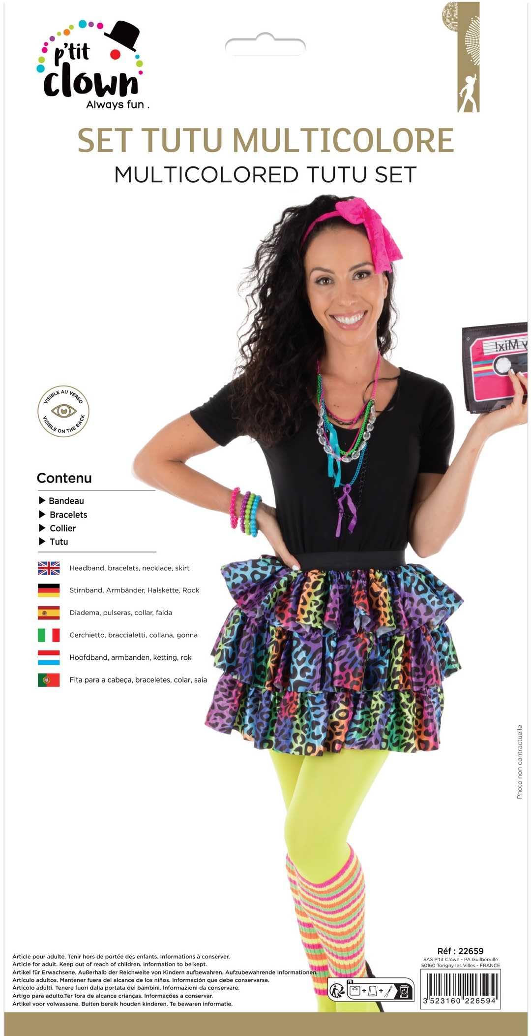 p-tit-clown-kost-m-set-80er-jahre-retro-stil-einheitsgr-e image 3