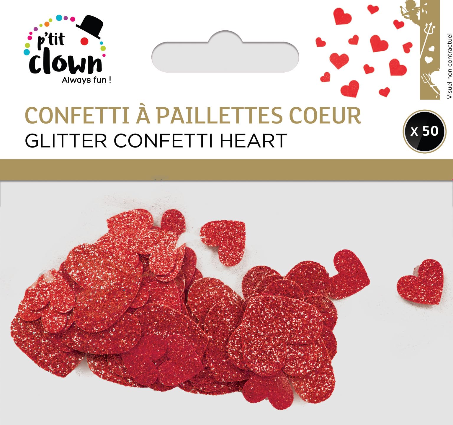 p-tit-clown-23266-konfetti-pailletten-herz-rot-50-st-ck-papier image 2