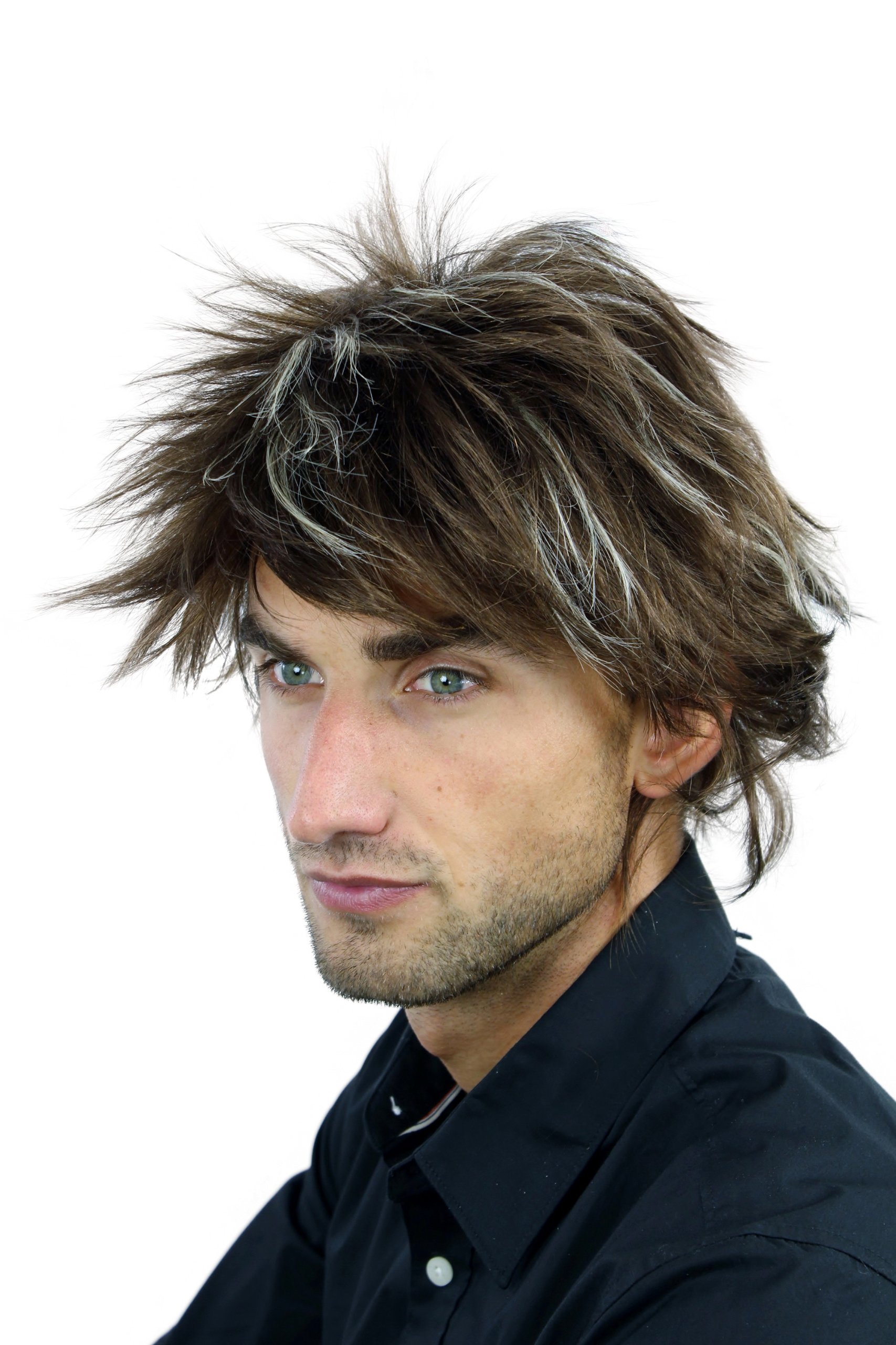 wig-me-up-wl-2175-10h303-herrenper-cke-kurz-braun-mit-blonden-str-hnen image 2