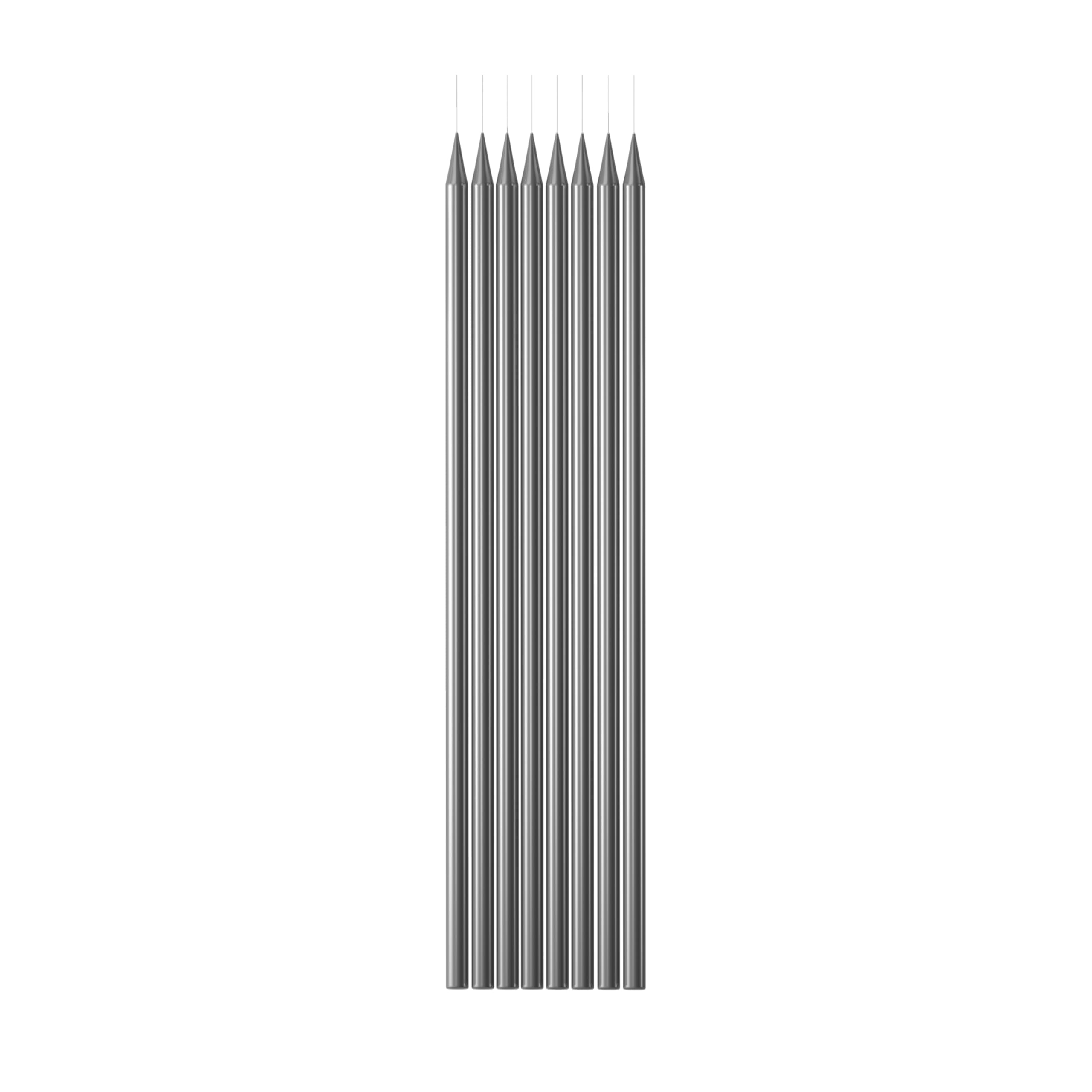 p-tit-clown-re22720-tortendeko-set-24-gro-e-kerzen-silber-15-3-cm image 1