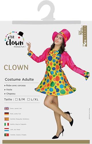 p-tit-clown-clown-kost-m-damen-l-xl-kleid-jacke-hut image 7