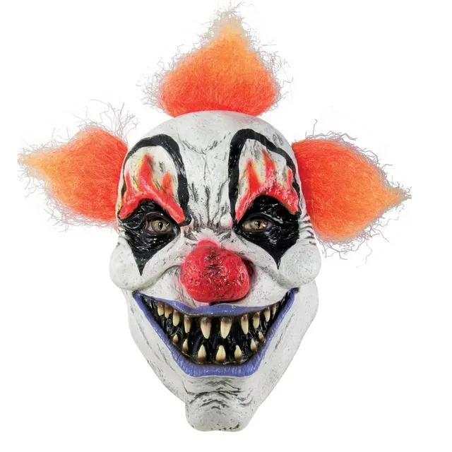 ptit-clown-killer-clown-halbmaske-latex-erwachsene-schwarz-orange image 1