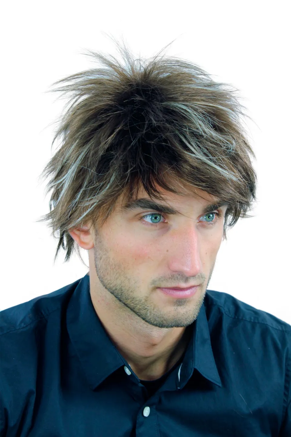 wig-me-up-wl-2175-10h303-herrenper-cke-kurz-braun-mit-blonden-str-hnen image 1