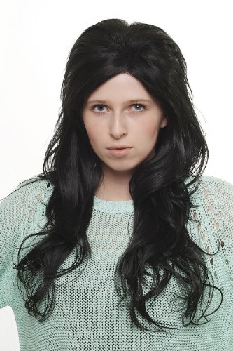 wig-me-up-sa015-2-damenper-cke-lang-schwarz-wellig-mit-mittelscheitel image 7