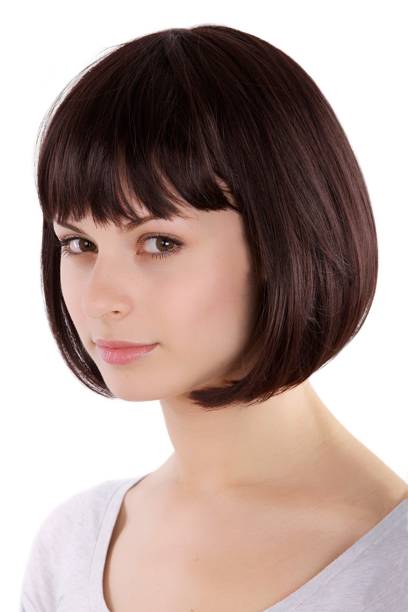 wig-me-up-ma017-2t33-bob-per-cke-dunkelbraun-mit-pony-25-cm image 1