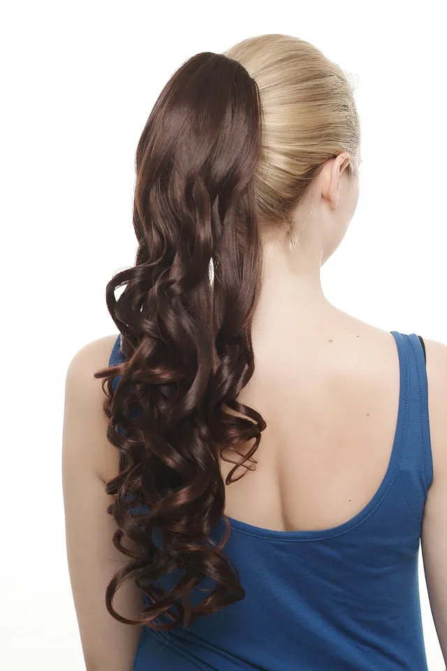 wig-me-up-sa08-2t33-pferdeschwanz-haarteil-braun-mix-locken-50-cm image 1