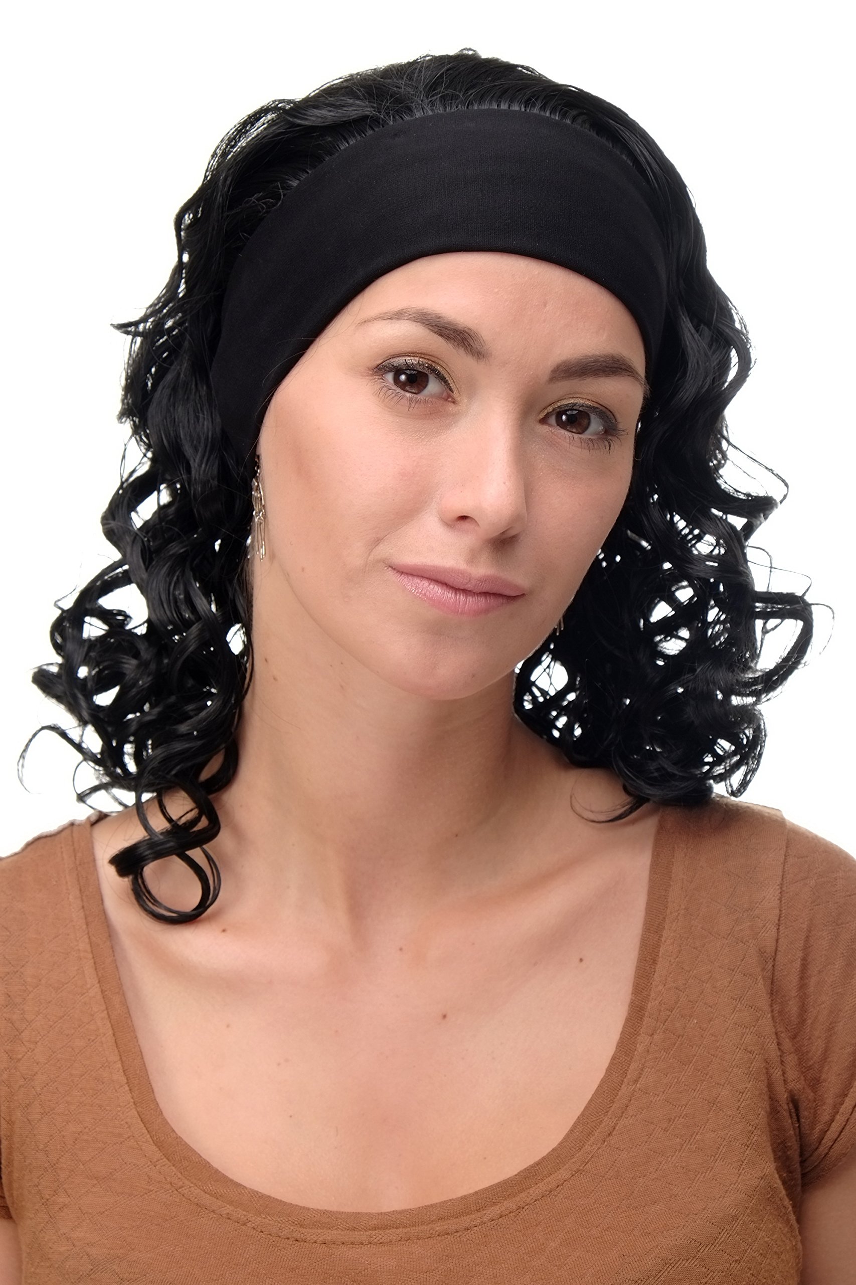 wig-me-up-bro-704-1b-damenper-cke-stirnband-locken-schwarz-35-cm image 2