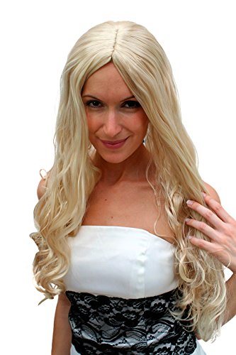 wig-me-up-pw0205-hk88-per-cke-damen-lang-blond-hippie-mit-stirnband image 2