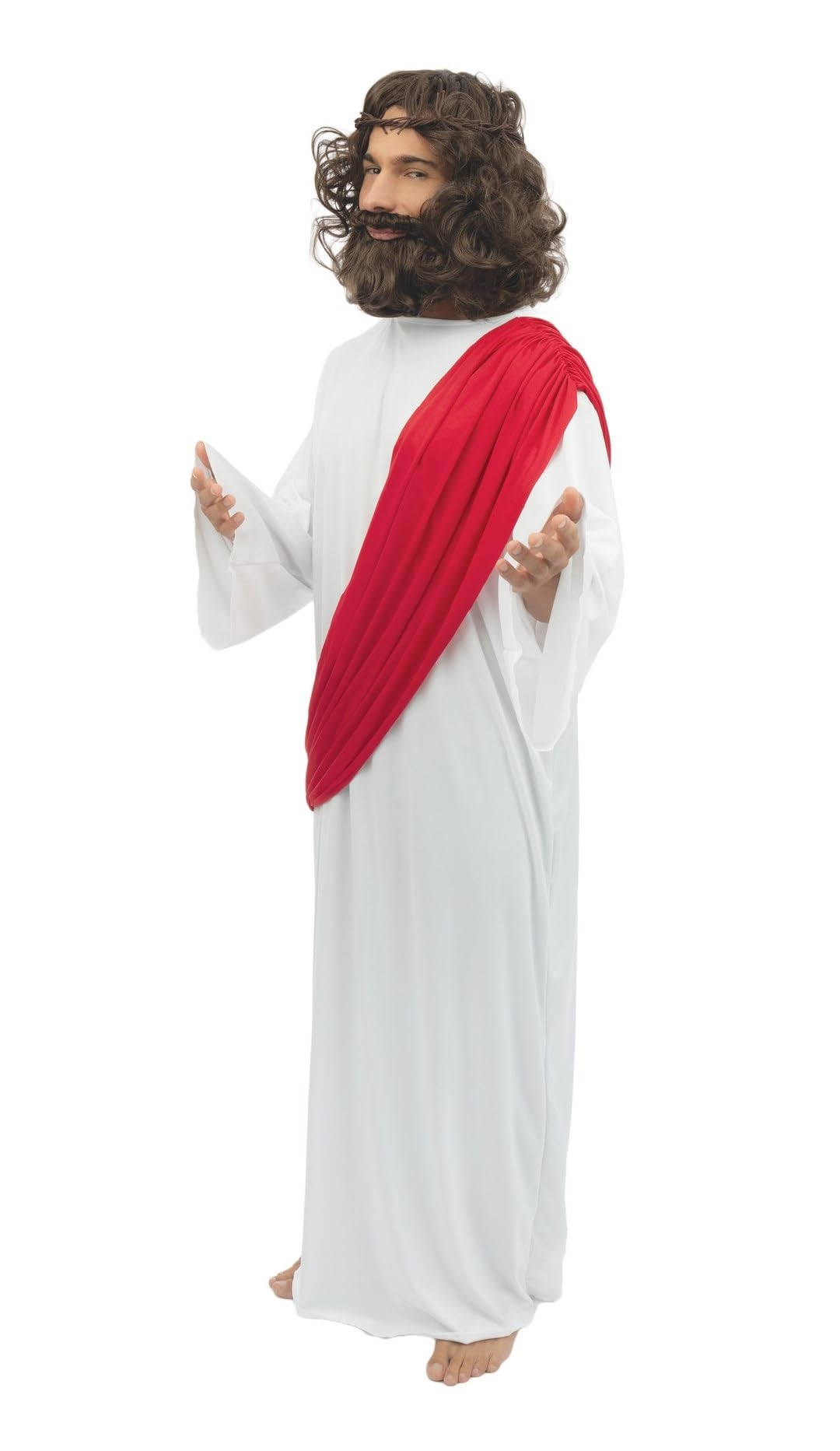 vegaoo-jesus-kost-m-erwachsene-wei-rot-robe-mit-umhang image 2