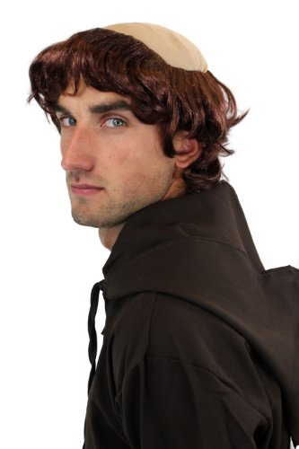 wig-me-up-739-p33-per-cke-mittelalter-m-nch-tonsur-priester-braun image 7